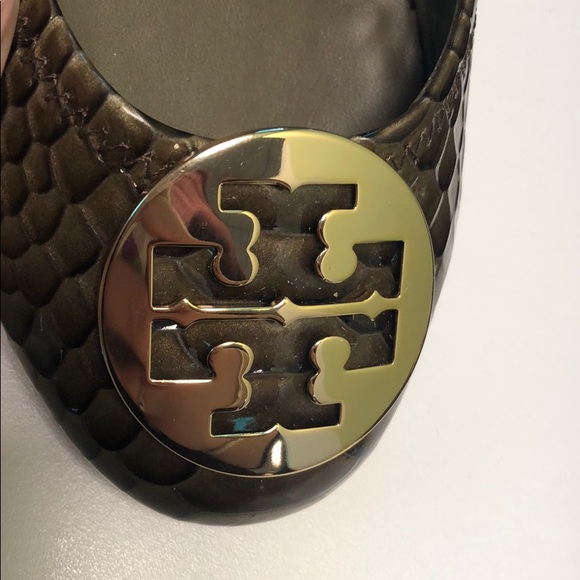 Tory Burch Snakeskin Print Flats - Picture 6 of 6